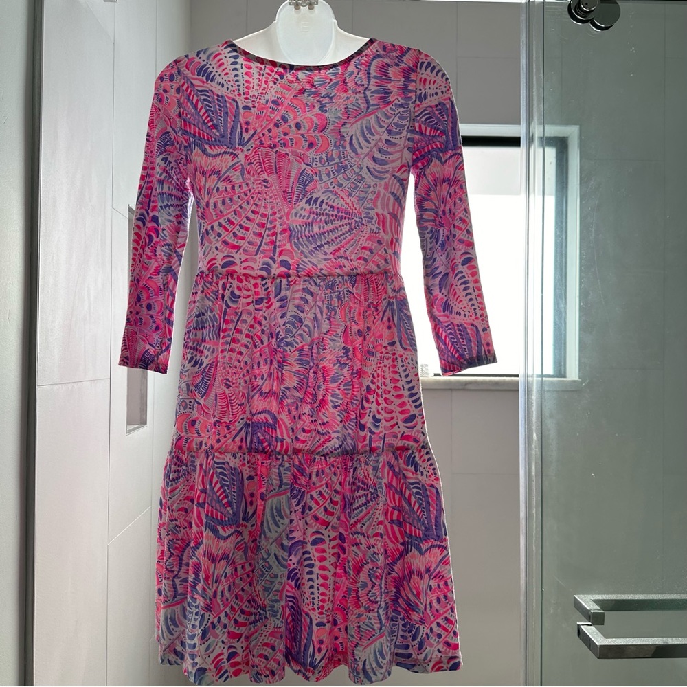 Lilly Pulitzer GEANNA Swing Dress in Razz Berry See You Soon size XXS - Picture 7 of 9